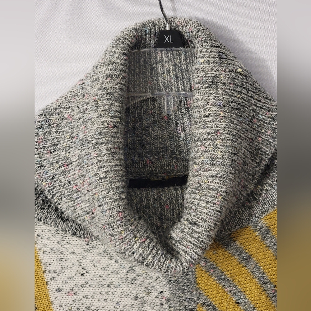 AngeLi Multicolor Cowl Neck Wool Blend Sweater Size L - Picture 3 of 8